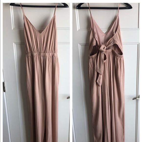 ASOS Rokoko jumper strapped tie back jumpsuit - Picture 1 of 8